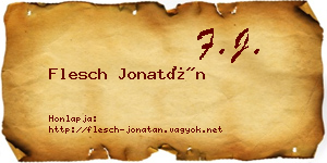 Flesch Jonatán névjegykártya